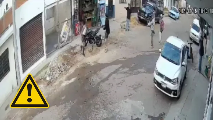Cámara de seguridad capta agresión en tienda de abarrotes; atacaron con pala y machetes (VIDEO)