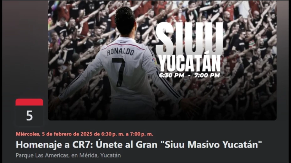 Yucatán celebrará el cumpleaños de Cristiano Ronaldo con un ¡SIUU! masivo
