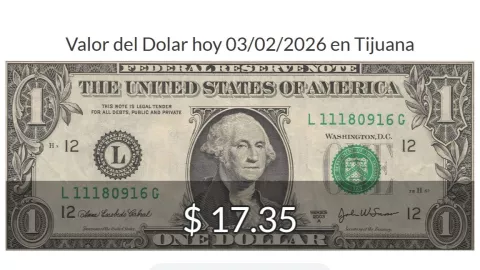 Conoce el precio del dólar hoy en Tijuana durante la jornada de este martes 3 de febrero de 2026
