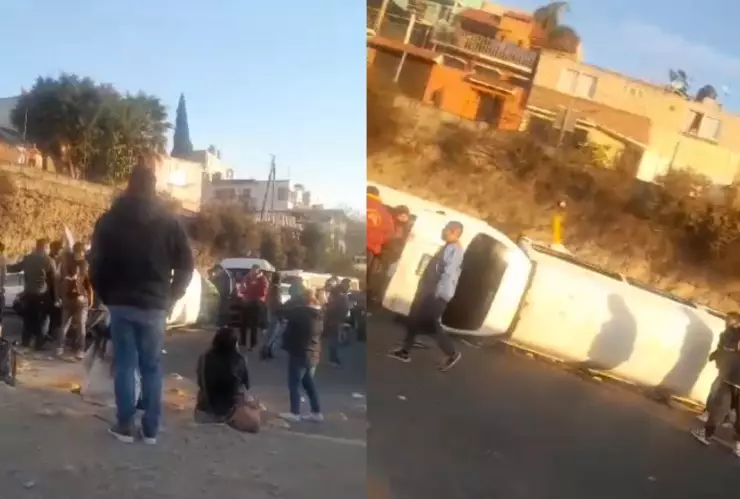 Volcadura en Boulevard Luis Donaldo Colosio deja 15 heridos Naucalpan.jpg