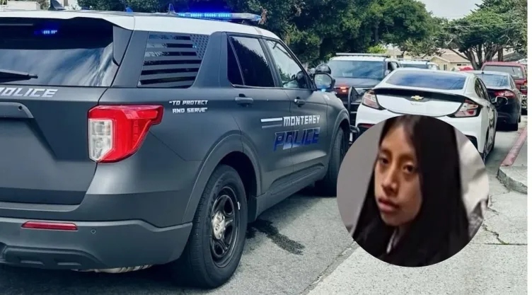 Diana Gálvez y policía de Monterey