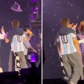 Integrantes de BTS rinden tributo a Messi durante concierto