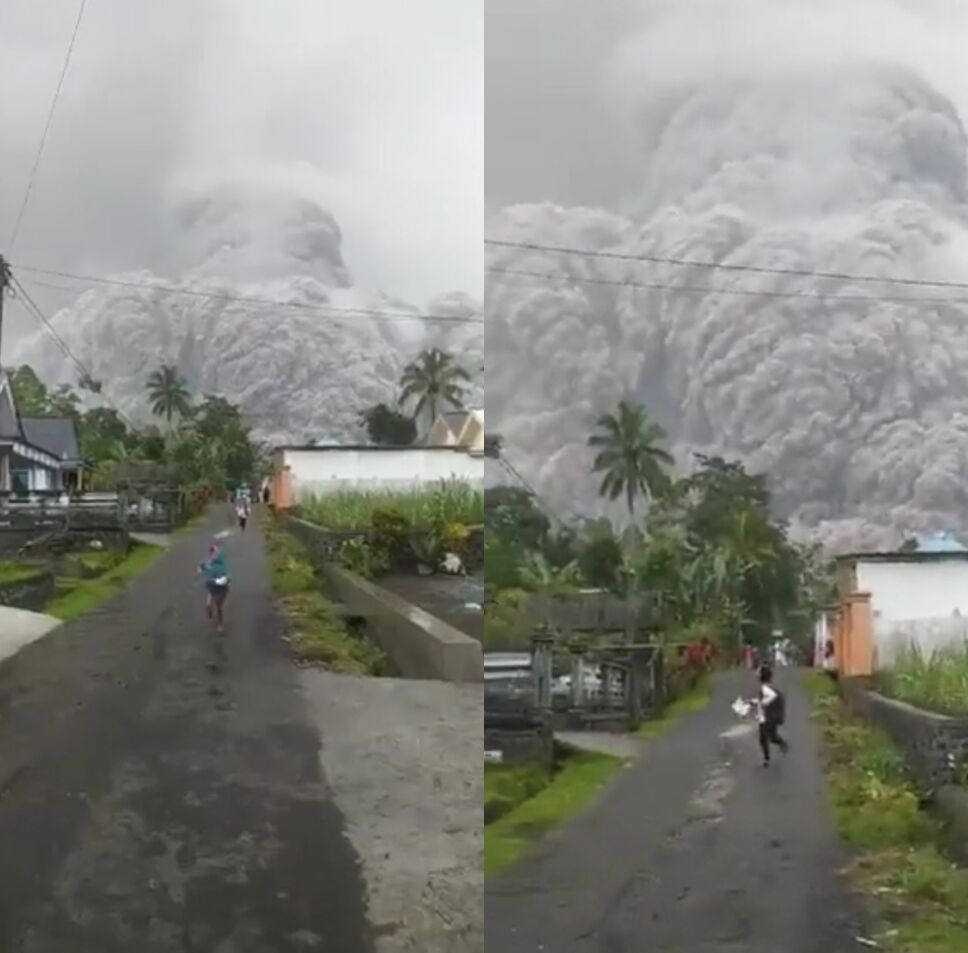 Suman 13 muertos por erupción del volcán Semeru en Indonesia