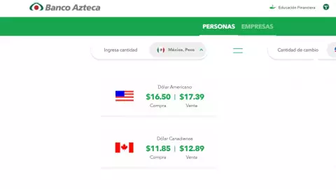 Captura de pantalla Banco Azteca