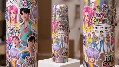 Collage de stickers de vinilo impermeables