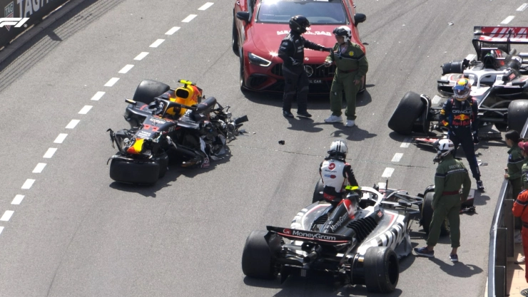 VIDEO: Checo Pérez, en brutal accidente en GP de Mónaco de F1; ¿qué le pasó y por qué arremetió contra Magnussen?