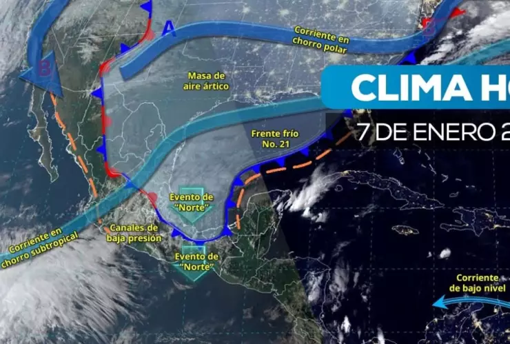clima en México 7 de enero