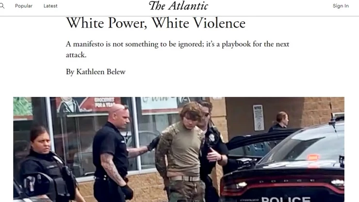 Violencia armada EU ideología supremacista