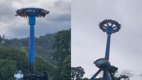 Juego mecánico deja de cabeza por más de 20 minutos a varias personas en Portland