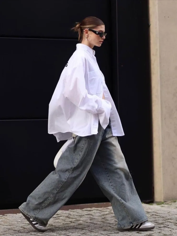 blusa blanca pantalón ancho