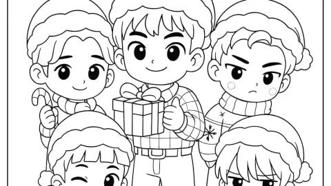 Plantilla Baby Saja para imprimir y colorear