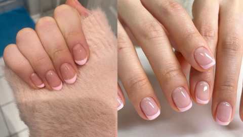 Uñas rosa ballet