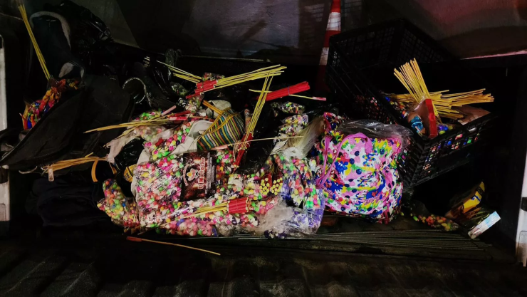 Decomisan 1,450 kg de pirotecnia ilegal en Querétaro
