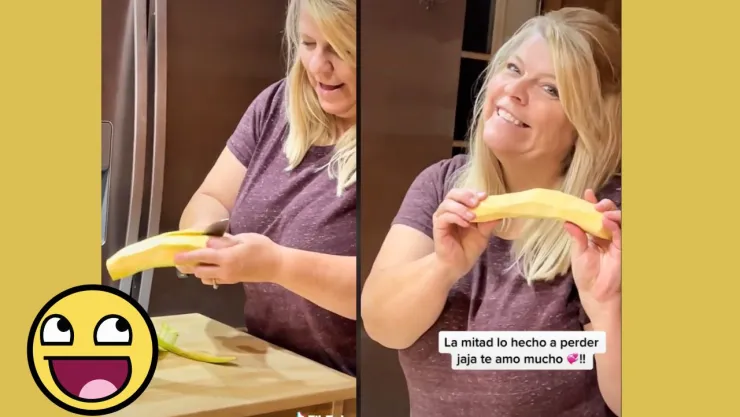 Se vuelve viral por la forma de pelar el plátano