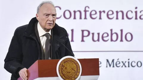 Gertz Manero en la mañanera.