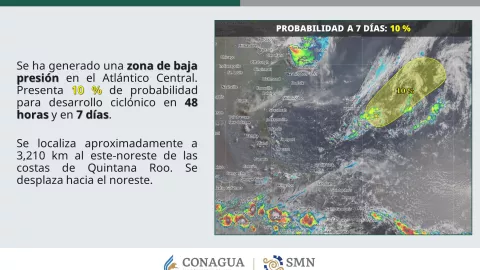 Se forma la primera zona de baja presión en el Atlántico de la temporada de huracanes y ciclones 2025