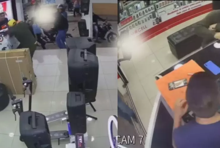 VIDEO: Captan a joven siendo asesinado al interior de una tienda de celulares