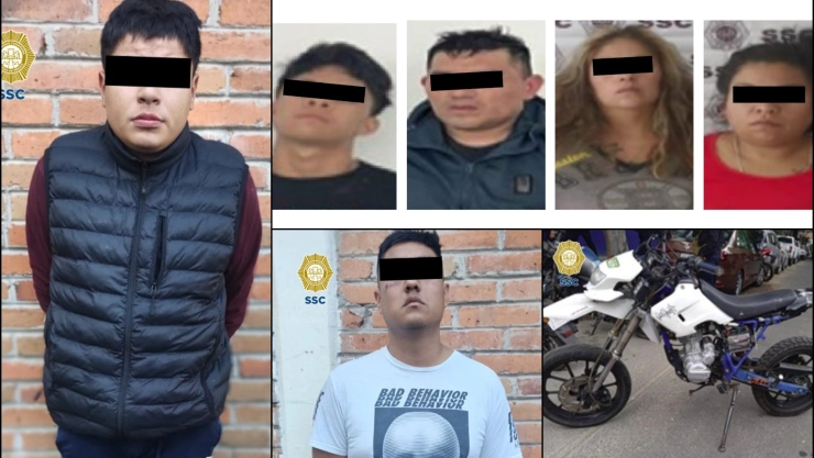 Los seis presuntos delincuente fueron llevados al Ministerio Público.