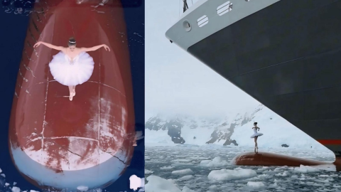 bailarina de Ballet en la Antártida