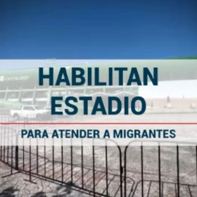 Casi vacío estadio donde atienden a migrantes en Chiapas.jpg
