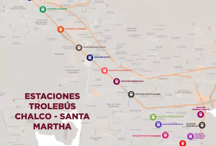 Chalco - Santa Martha, ruta oficial del Trolebús