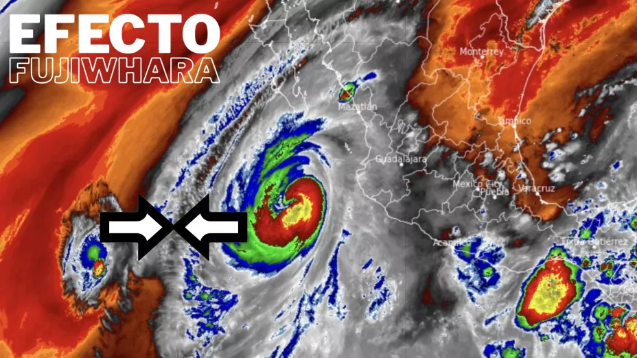 Efecto Fujiwhara en el Pacífico