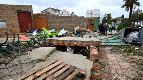 Borrasca y tornado en Torre de Juan Abad España enero 2025