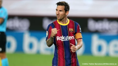 Lionel Messi con Barcelona