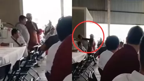 VIDEO Momento en que se desató la pelea entre el payaso Pichurris y un trabajador .jpg