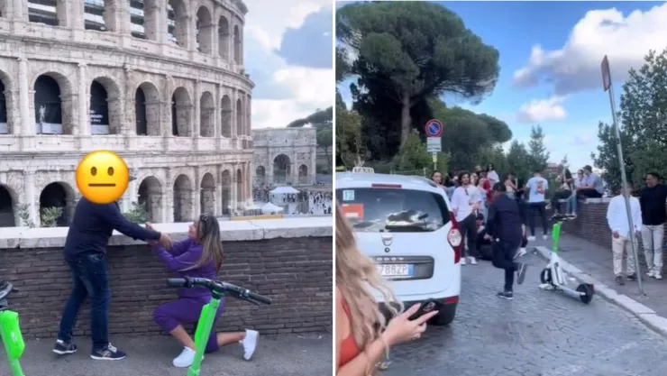 mujer le propone matrimonio a novio en el coliseo romano y este sale corriendo sin aceptarlo.jpg