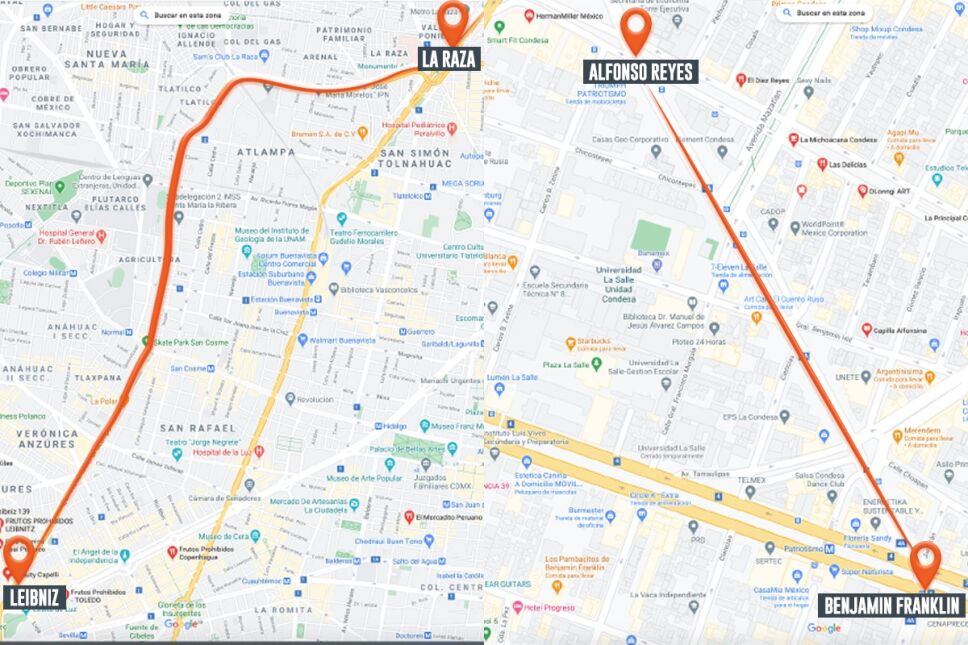 Así funcionará el carril reversible en Circuito Interior de la CDMX en la mañana