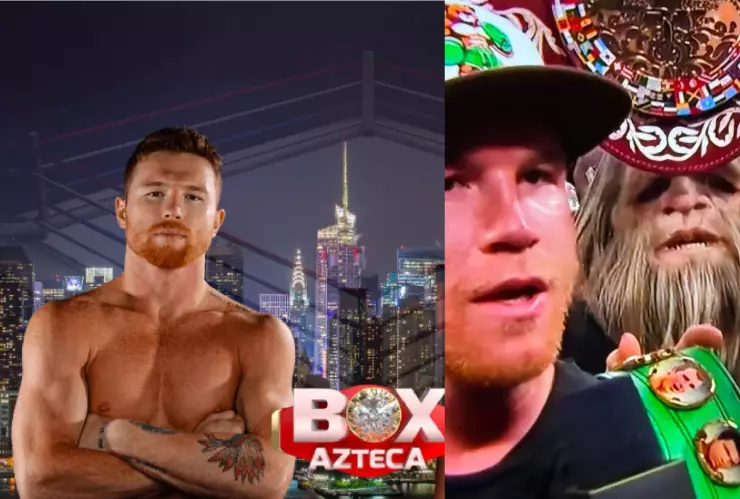 FOTO_ El es Joséjas, el sasquach que acompañó al Canelo Álvarez