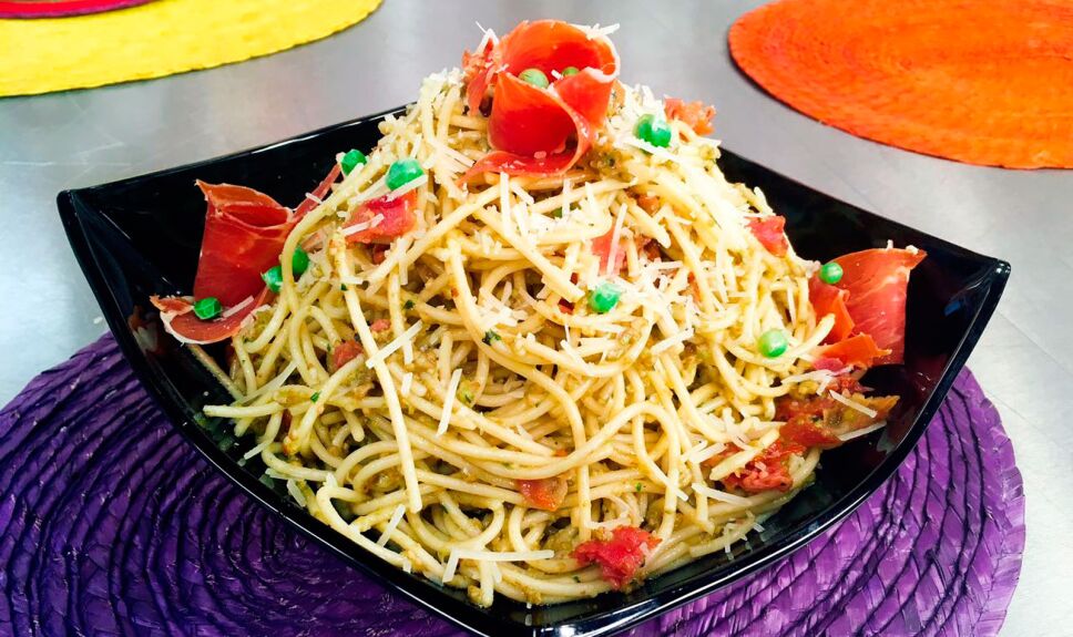 receta pasta con chicharo