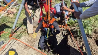 FOTOS: Captan rescate de borrego que cayó dentro de pozo en Cholula hoy ¿Sobrevivió?