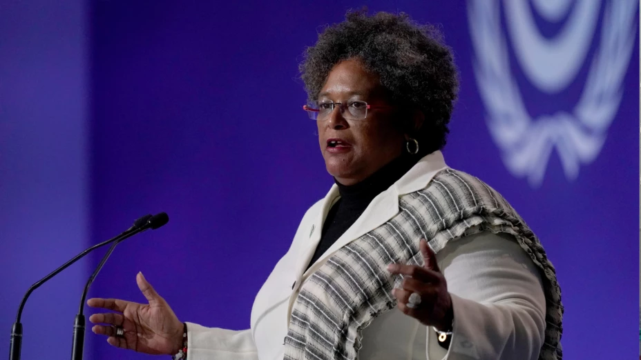 Mia Amor Mottley, primera ministra de Barbados.