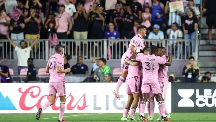 Inter Miami festeja gol contra Cruz Azul Leagues Cup