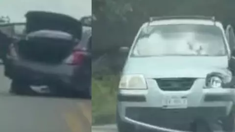 Conductor pierde el control de su auto y provoca fuerte ACCIDENTE en la carretera Valladolid