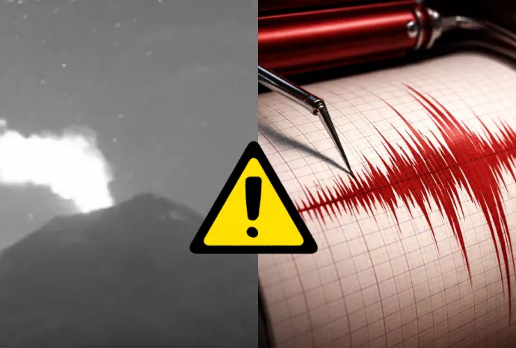 sismo en el volcán Popocatépetl