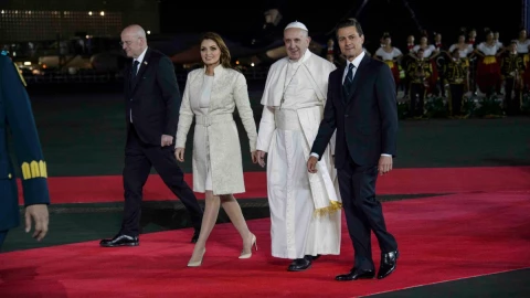 Llegada del Papa Francisco a México.