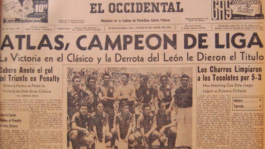 Atlas campeón 1951 Liga MX
