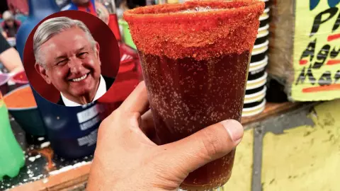 Pejechelas del Bienestar, cerveza en vasos de AMLO