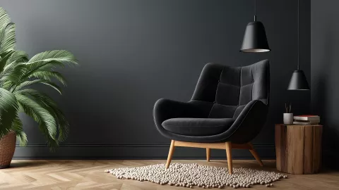 El exceso de color negro en la decoración absorbe luz y vuelve el ambiente pesado, estancando la energía.