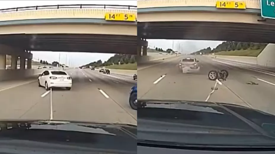 Imágenes de persecución de auto en Michigan del 31 de agosto de 2025.