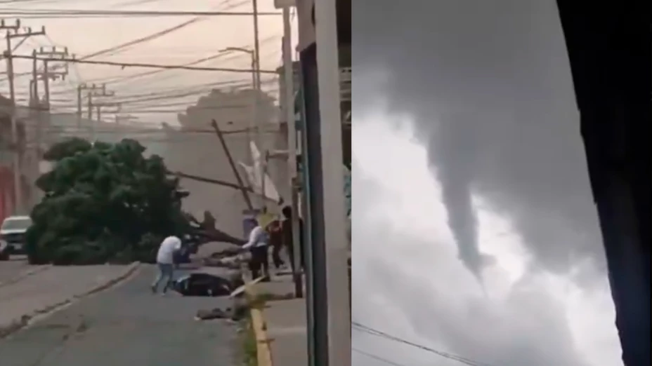 Tornado y culebra de agua sorprendieron en Chimalhuacán, Edomex
