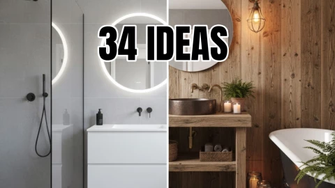 34 ideas para remodelar tu ba&ntilde;o: desde opciones modernas, hasta las m&aacute;s r&uacute;sticas