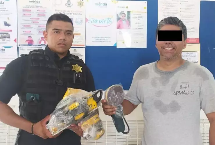 Por robar artículos de carpintería hay un detenido en Mérida