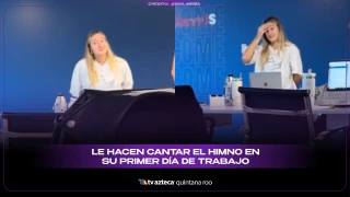 Primer día de trabajo: video viral de empleado obligado a cantar el Himno causa debate en redes