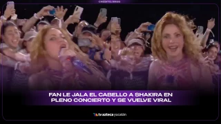 Shakira sufre TREMENDO JALÓN DE CABELLO en pleno concierto ¡Hay video!
