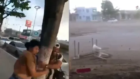 VIDEO: Tornado golpea a Guamúchil, Sinaloa; reportan un herido y daños.