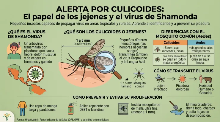 Virus de Shamonda y mosquitos Culicoides.
